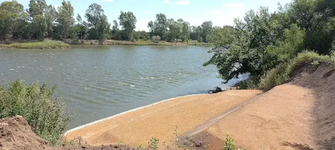 Riverfront access on the estate